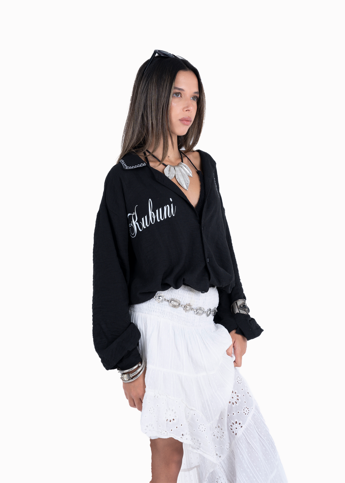 The black Stella linen shirt