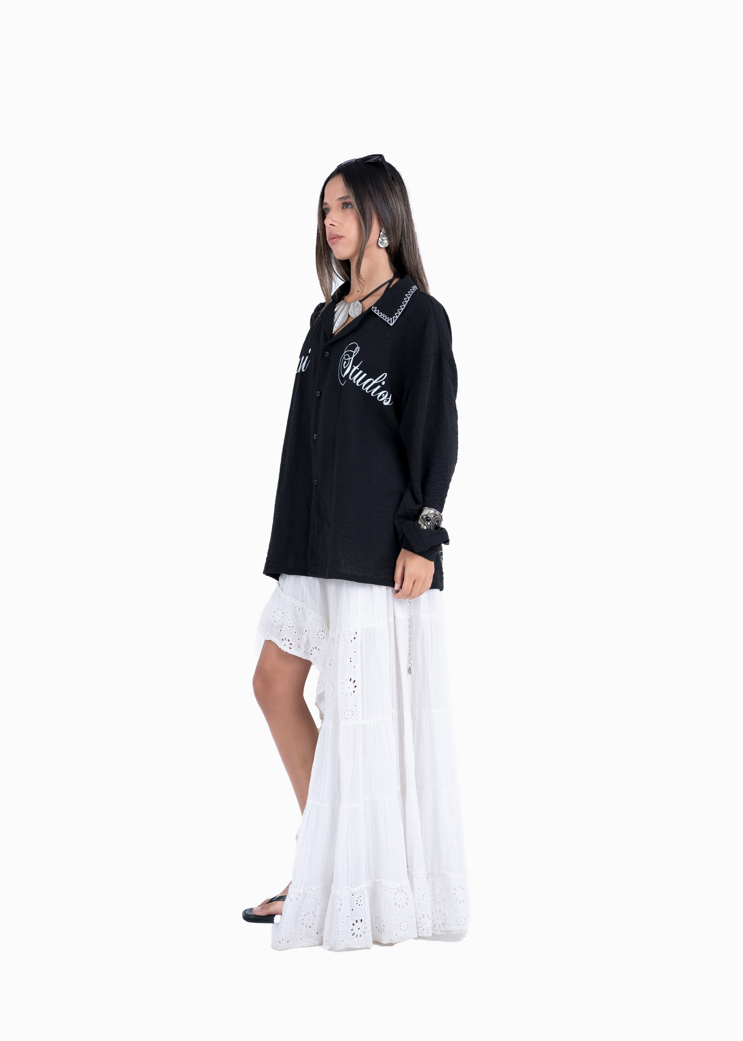 The black Stella linen shirt